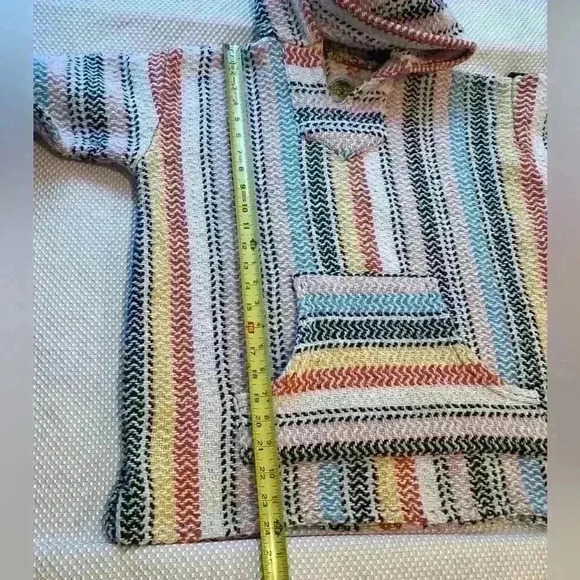✨EARTH RAGZ size Small BAJA JOE MEXICAN HOODIE in PASTEL BUBBLEGUM - Picture 7 of 8